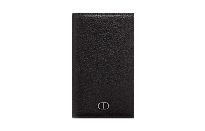 DIOR Grained Calfskin Wallet Men's Black