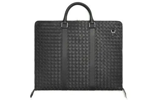 Bottega Veneta Leather Handbag Regular Men's Black