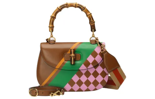 GUCCI Leather Shoulder Bag, Crossbody Bag, Handbag Medium Women's Brown
