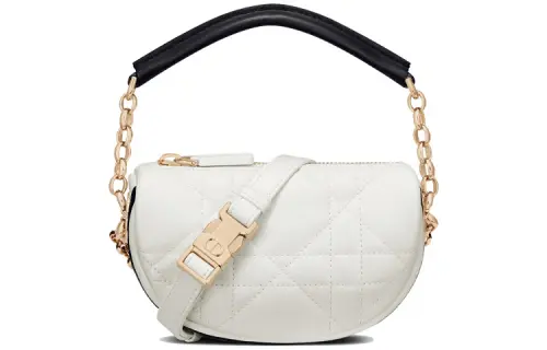 DIOR Vibe Sheepskin Hobo Shoulder Bag, Crossbody Bag, Handbag Extra Mini Women's White