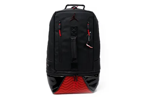 Jordan Fabric Basketball Bag Backpack Regular Unisex Bred Black Red/Red