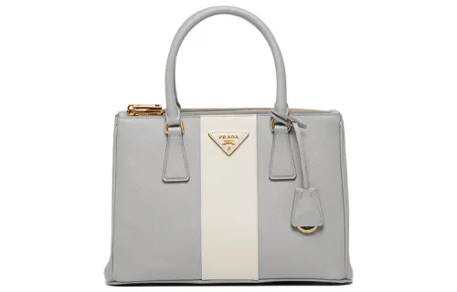 PRADA Saffiano Leather Crossbody Handbag Medium Women's Cloud Color Talc Color