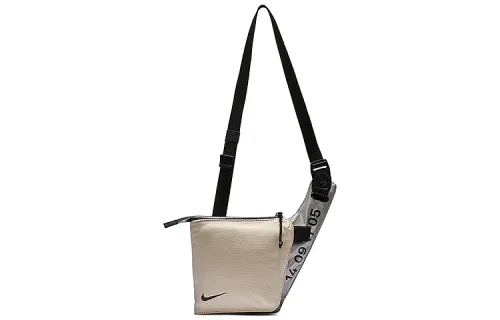 Nike Polyamide Shoulder Bag, Crossbody Bag Regular Unisex Metallic Silver