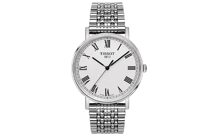 TISSOT Meishi Collection Quartz Movement Men's Watches Watch 38mm Silver Dial Stainless Steel Case Steel Strap