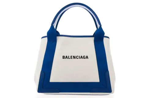 Balenciaga Calfskin Handbag Women's White/Bright Blue