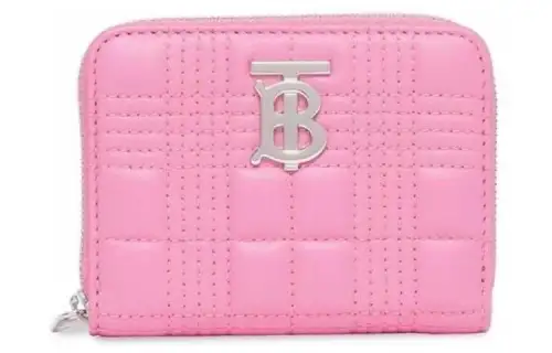 Burberry Quilted Lola Zip Wallet 'Primrose Pink'