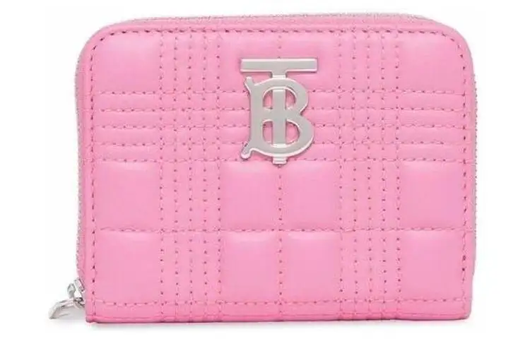 Burberry Quilted Lola Zip Wallet 'Primrose Pink'