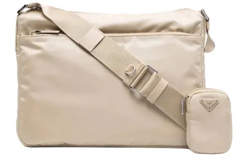 PRADA Fabric Shoulder Bag Unisex Light Umber
