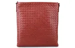 Bottega Veneta Woven Cow Leather Clutch Men's Red