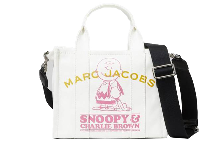 MARC JACOBS PEANUTS Collaboration The Traveler Cotton Tote Bag, Shopping Bag, Handbag, Shoulder Bag, Crossbody Bag Mini