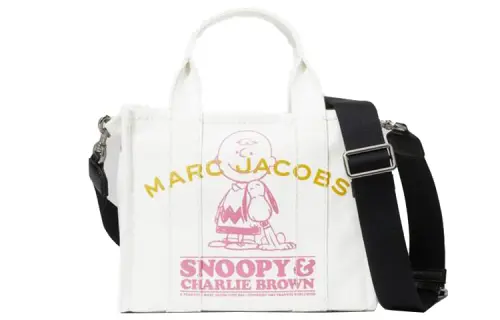 MARC JACOBS PEANUTS Collaboration The Traveler Cotton Tote Bag, Shopping Bag, Handbag, Shoulder Bag, Crossbody Bag Mini