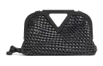 Bottega Veneta Cow Leather Sheepskin Handbag Women's Black