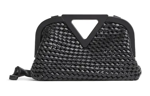 Bottega Veneta Cow Leather Sheepskin Handbag Women's Black