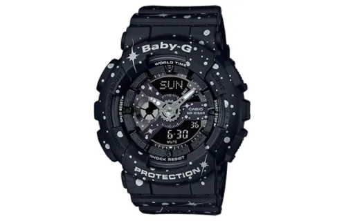 CASIO BABY G Quartz Movement Resin Strap Watch Women's Watch Black Dial