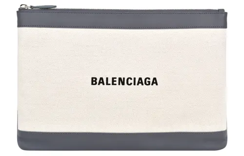 Balenciaga Canvas Clutch Women's Ecru