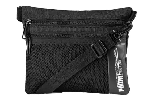 PUMA Nylon Fabric Shoulder Bag, Crossbody Bag Regular Unisex Black