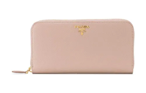 PRADA Saffiano Leather Wallet Women's Pink