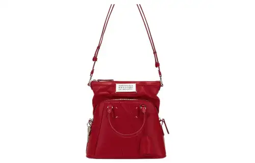 Maison Margiela 5AC Sheepskin Handbag Small Women's Red