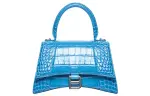 Balenciaga Hourglass Calfskin Hourglass Bag, Shoulder Bag, Crossbody Bag Small Women's Blue