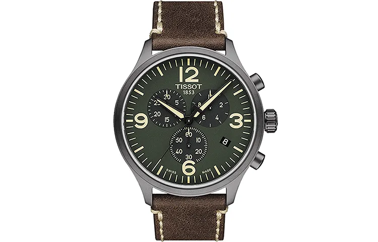 TISSOT Soko Collection Quartz Movement 100m Waterproof Men's Watch Green Dial Stainless Steel Case