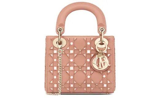 DIOR Lady Dior Cow Leather Crossbody Bag, Shoulder Bag, Handbag Mini Women's Rose Pink