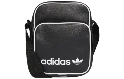 Adidas Originals Polyurethane Shoulder Bag, Crossbody Bag Mini Unisex Black
