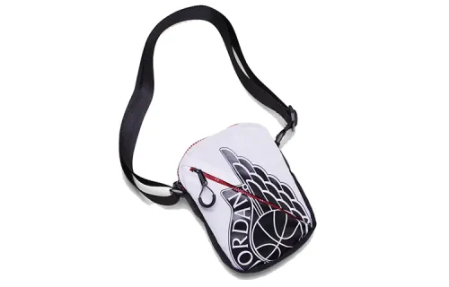 Jordan Polyester Cell Phone Pouch, Shoulder Bag, Crossbody Bag Regular Unisex Black White