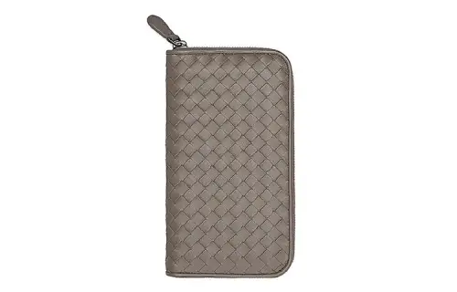 Bottega Veneta Leather Wallet Women's Gray