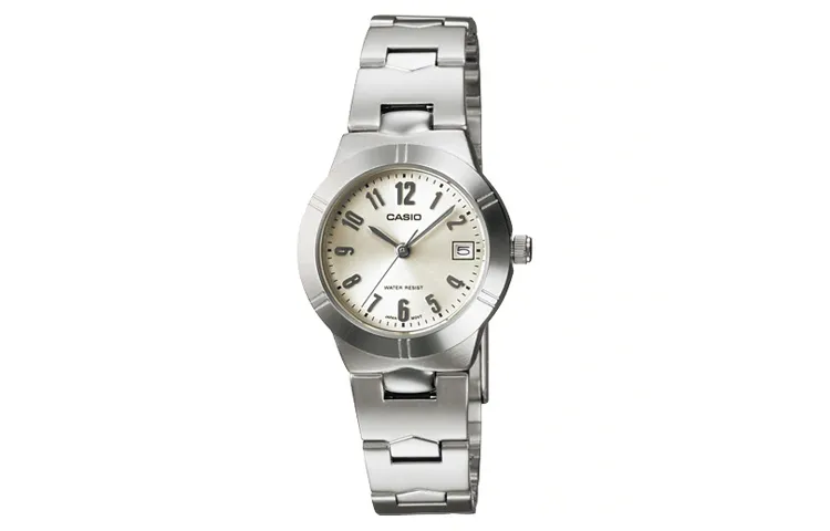 CASIO STANDARD Crushed Ice Quartz Movement Stainless Steel Strap Watch Women's Watch White Dial