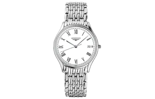 LONGINES Lvya Collection Quartz Movement Men's Watches Watch 35mm White Dial Stainless Steel Watchband
