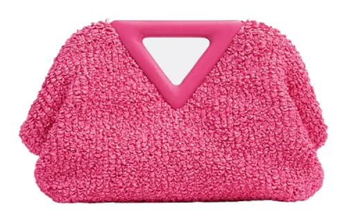Bottega Veneta Magnetic Frame Closure Polyamide Clutch Regular Women's Pink