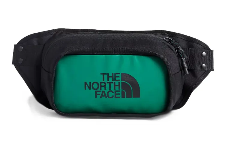 THE NORTH FACE 3L Sling Bag, Fanny Pack Outdoor Bag Polyester Green Unisex