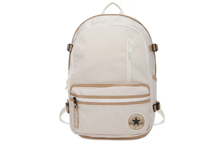 Converse Straight Edge Polyester Backpack Unisex Khaki/Milk White