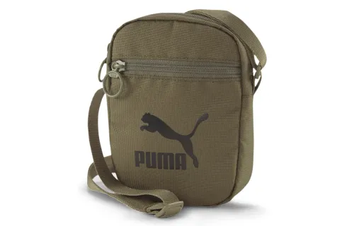 PUMA Fabric Shoulder Bag Unisex Brown Olive