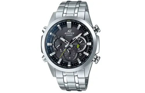 CASIO EDIFICE Quartz Movement Stainless Steel Strap Watch Men's Watches Black Dial