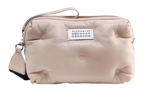 Maison Margiela Leather Shoulder Bag, Crossbody Bag Women's Light Umber
