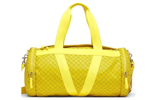 Bottega Veneta Cotton Travel Bag Handbag Men's Yellow