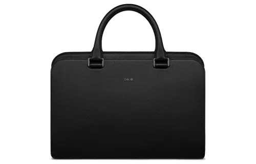 DIOR Grained Calfskin Briefcase, Handbag Men's Black