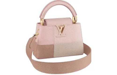 LOUIS VUITTON Capucines Leather Capison Handbag, Shoulder Bag Mini Women's