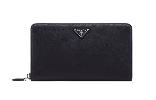 PRADA Cow Leather Wallet Regular Women's Black