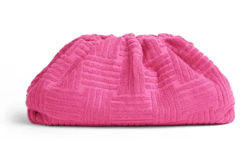 Bottega Veneta Cotton Cloud Bag Clutch Women's Pink