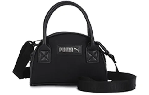 PUMA Artificial Leather Handbag, Shoulder Bag, Crossbody Bag Regular Women's Black