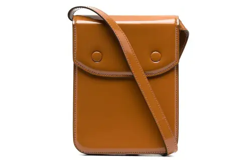 Maison Margiela Patent Leather, Cow Leather Shoulder Bag, Crossbody Bag Unisex Brown