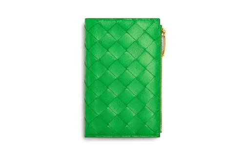 Bottega Veneta With Cow Leather And Sheepskin Wallet Women's Green
