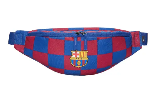 Nike Polyester Crossbody Bag, Sling Bag, Fanny Pack Unisex Red Blue Plaid