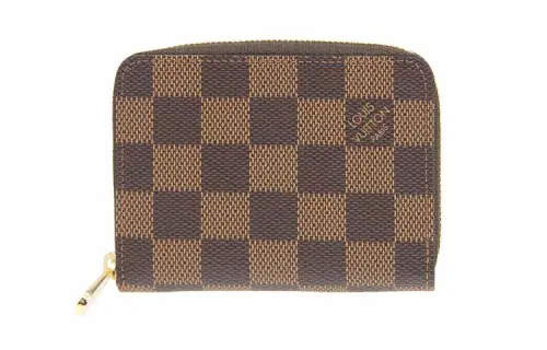 LOUIS VUITTON Zippy Cow Leather Coin Purse Wallet Regular Unisex Brown