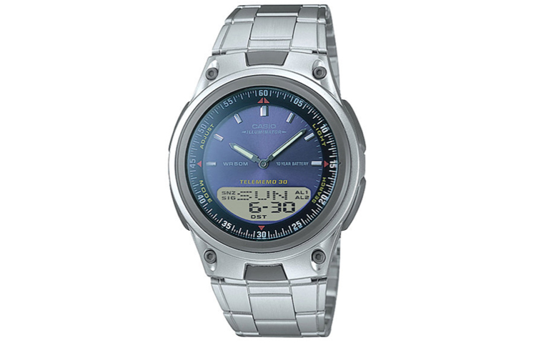 CASIO Casio, universal quartz watch strap stainless steel, men's watch, blue dial, quartz mechanism, Japanese and Korean