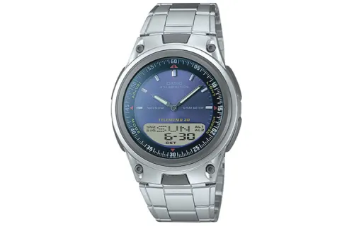 CASIO Casio, universal quartz watch strap stainless steel, men's watch, blue dial, quartz mechanism, Japanese and Korean