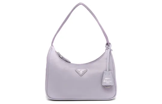 PRADA Re Edition Re Nylon Recycled Nylon Handbag, Crossbody Bag Mini Women's Wisteria Purple