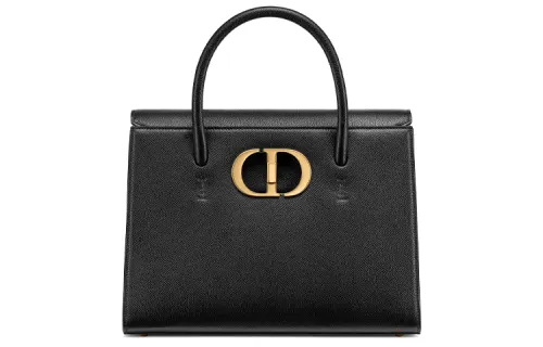 DIOR Calfskin Handbag, Shoulder Bag Large Women's Black